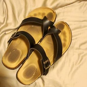 Black strapped sandals originally from Khol's